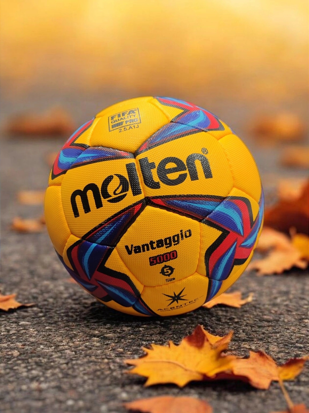 توپ فوتبال دوختی مولتن ونتجیو زرد کد ۱۲۰۳